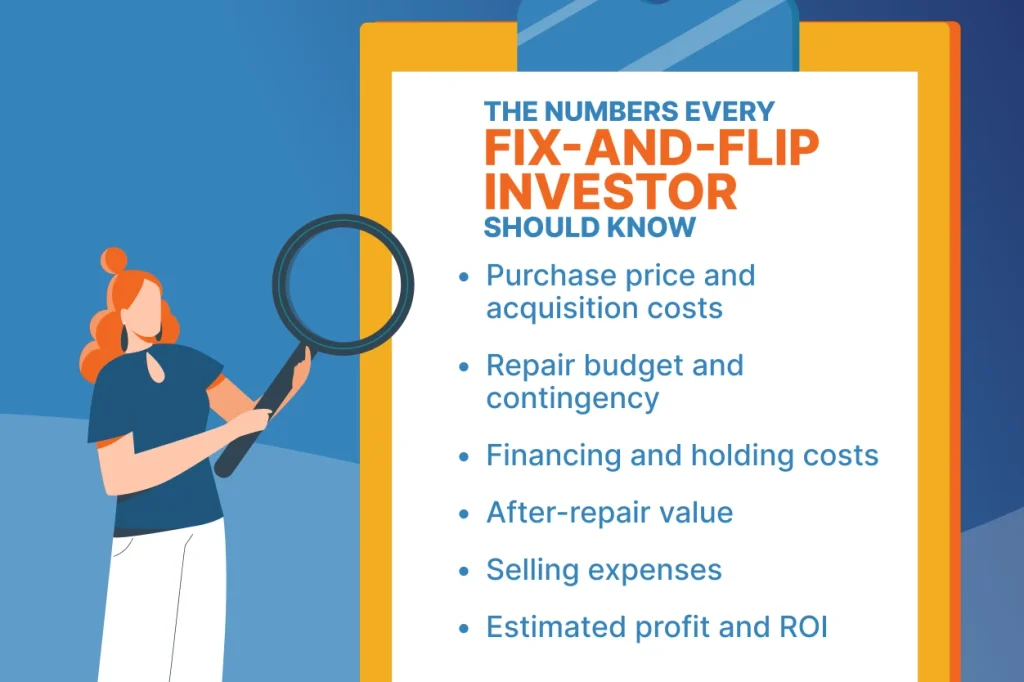 Infographic showcasing the numbers Every Fix-and-Flip Investor Should Know